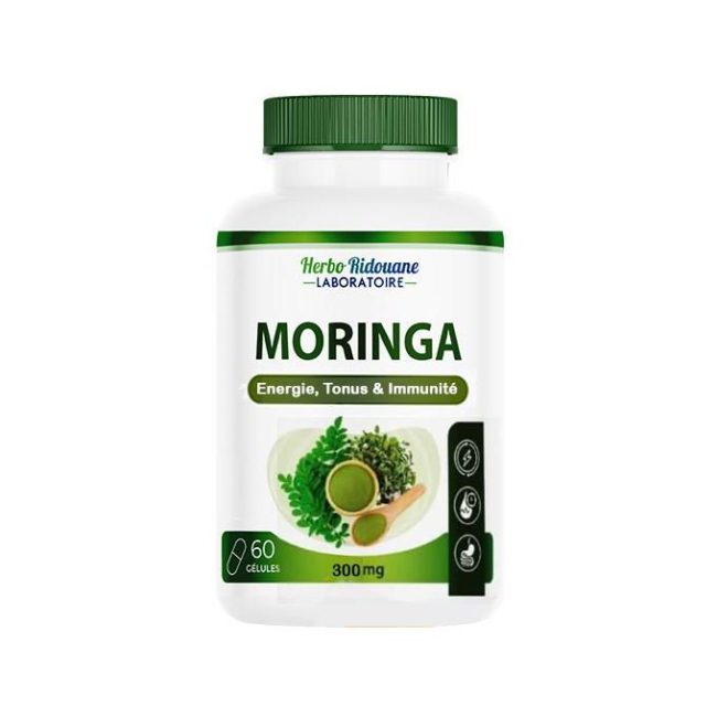 Capsules de Moringa végétaliennes naturelles pures